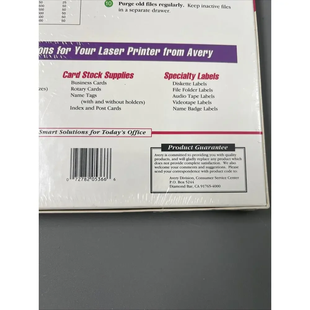 Avery Laser File Folder Labels White #5366 Sealed New 2/3 